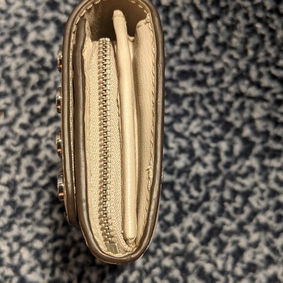 Michael Kors Rivington Stud Large Leather Wallet cement & Silver Hardware NWT - Picture 5 of 16